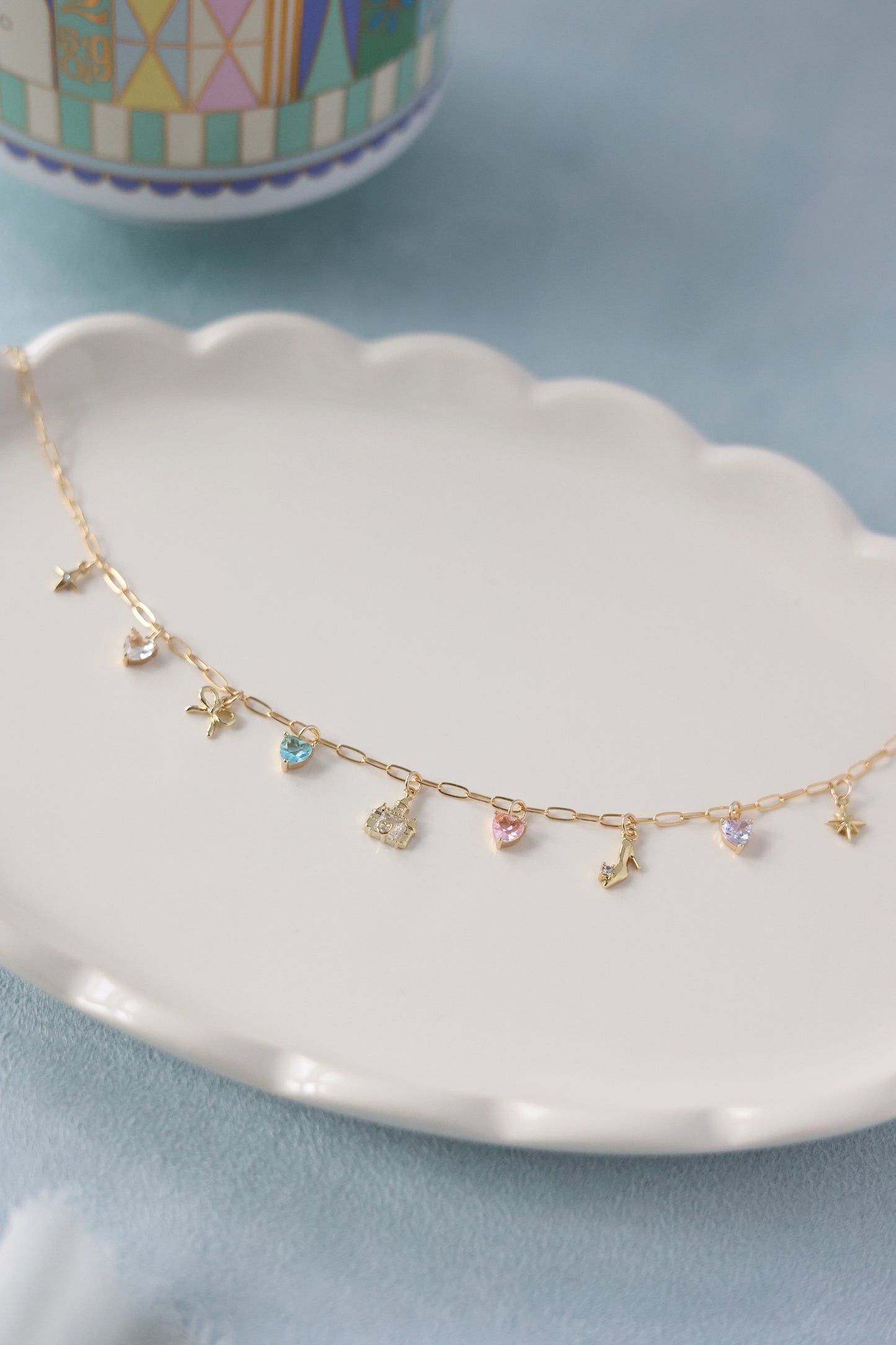 Pixie Dust Collection - Cinderella's Castle Charm Necklace