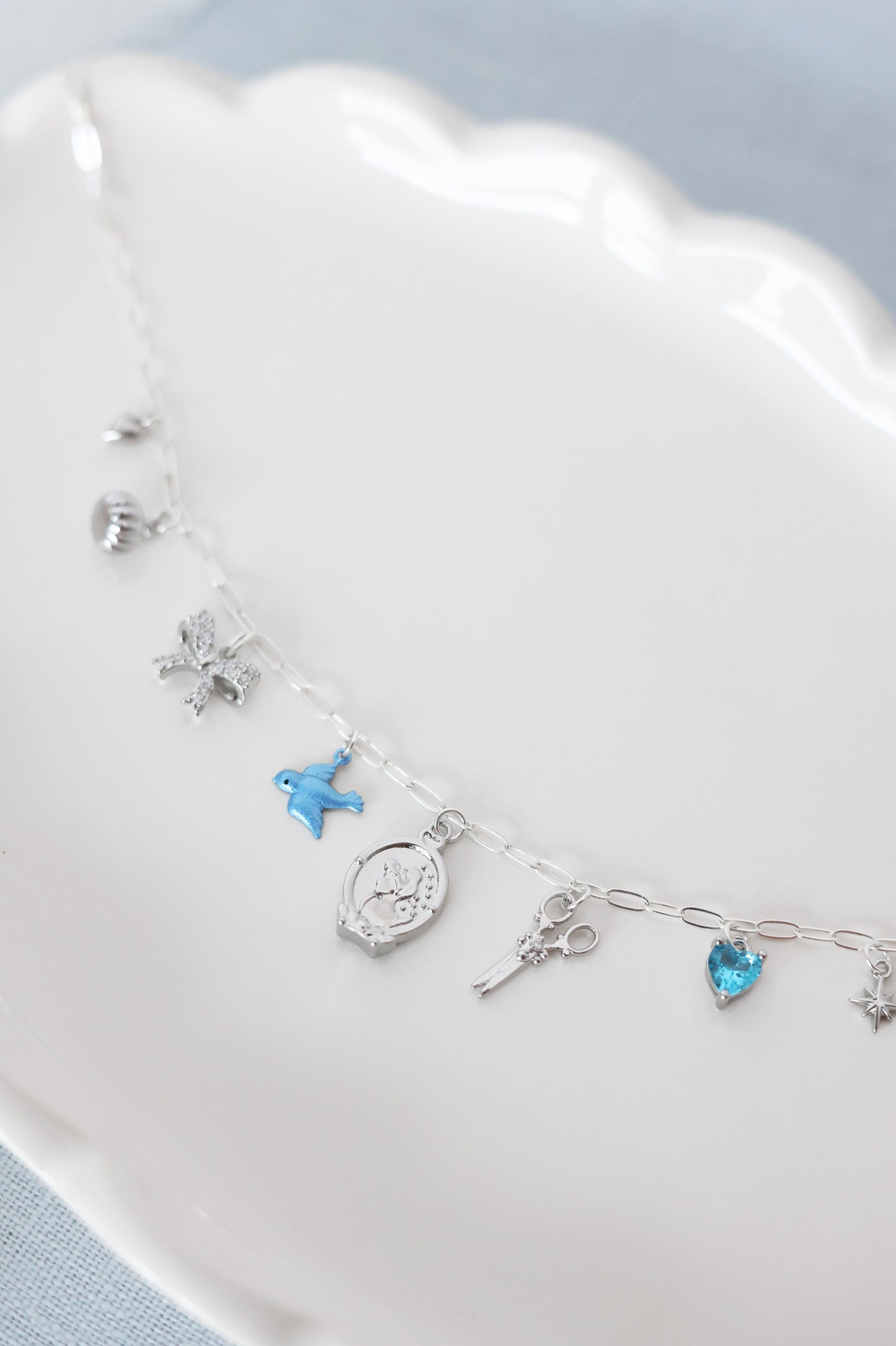 Pixie Dust Collection - Cinderella Charm Necklace - Silver