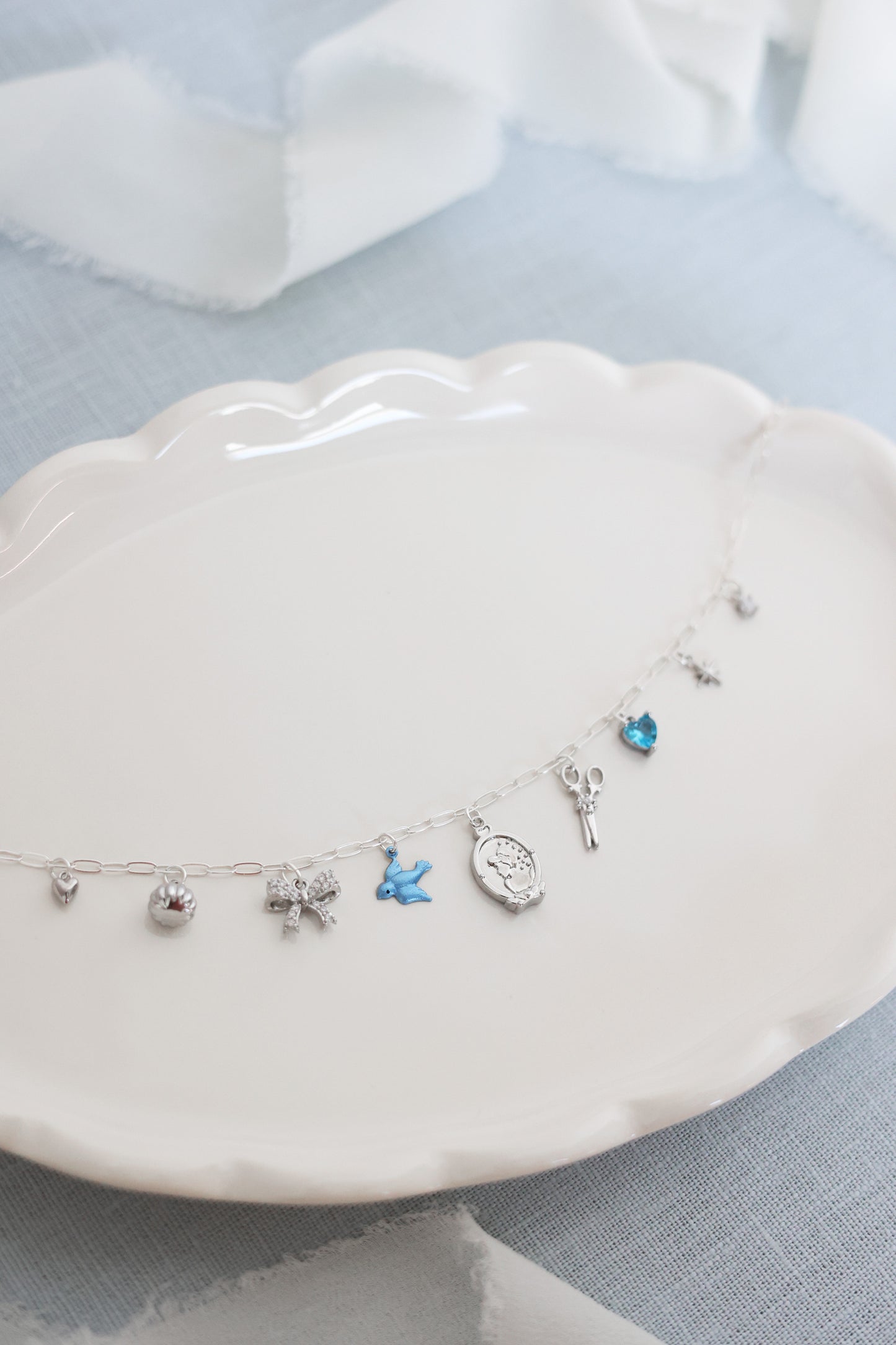 Pixie Dust Collection - Cinderella Charm Necklace - Silver