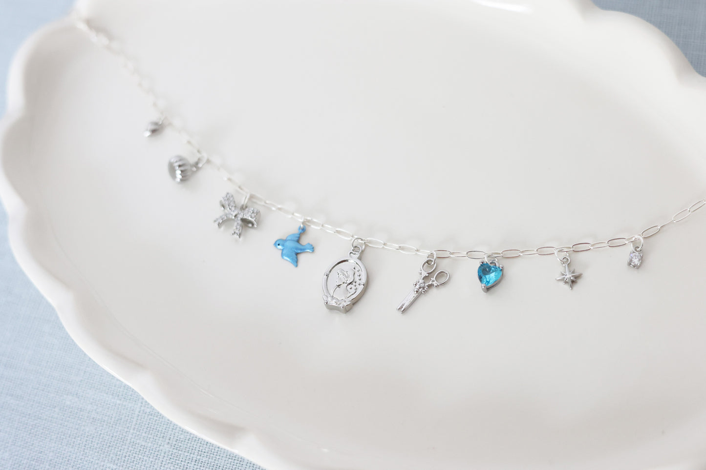 Pixie Dust Collection - Cinderella Charm Necklace - Silver