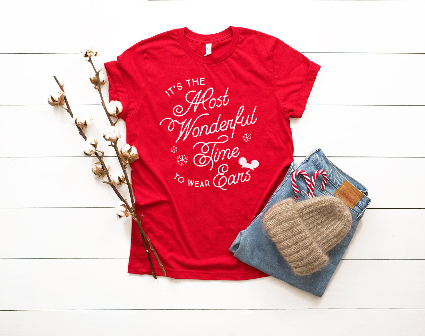 Christmas It's the Most Wonderful Time to Wear Ears T-Shirt (more colors available)