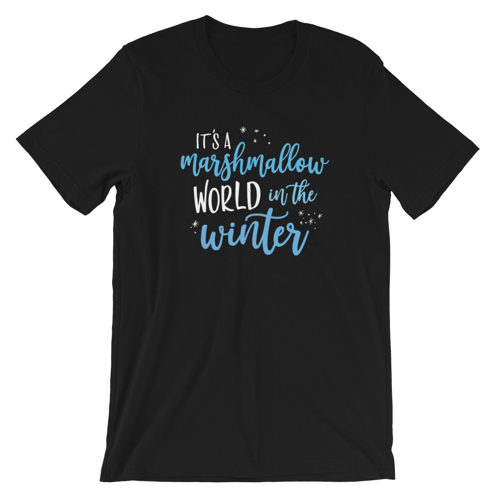 Christmas Marshmallow World in the Winter Dark Short-Sleeve Unisex T-Shirt - Next Stop Main Street