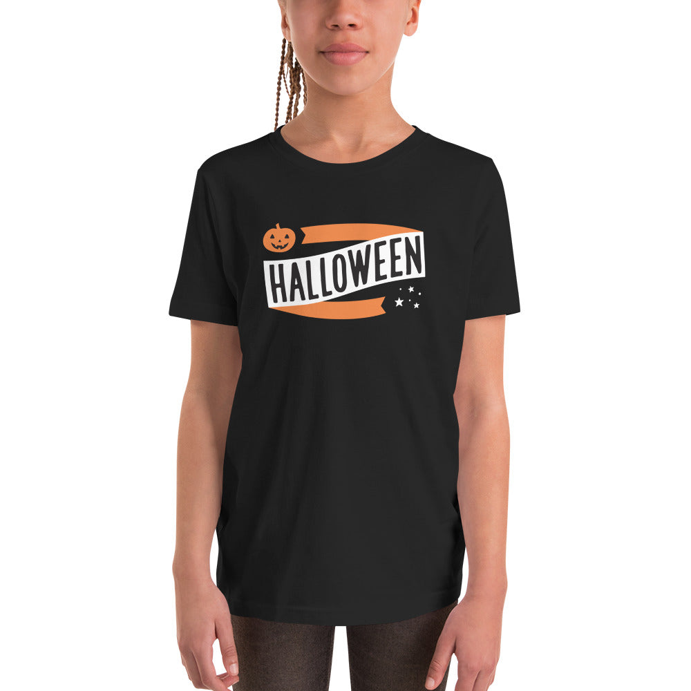 Halloween Pumpkin and Stars YOUTH Short Sleeve T-Shirt - Next Stop Main Street