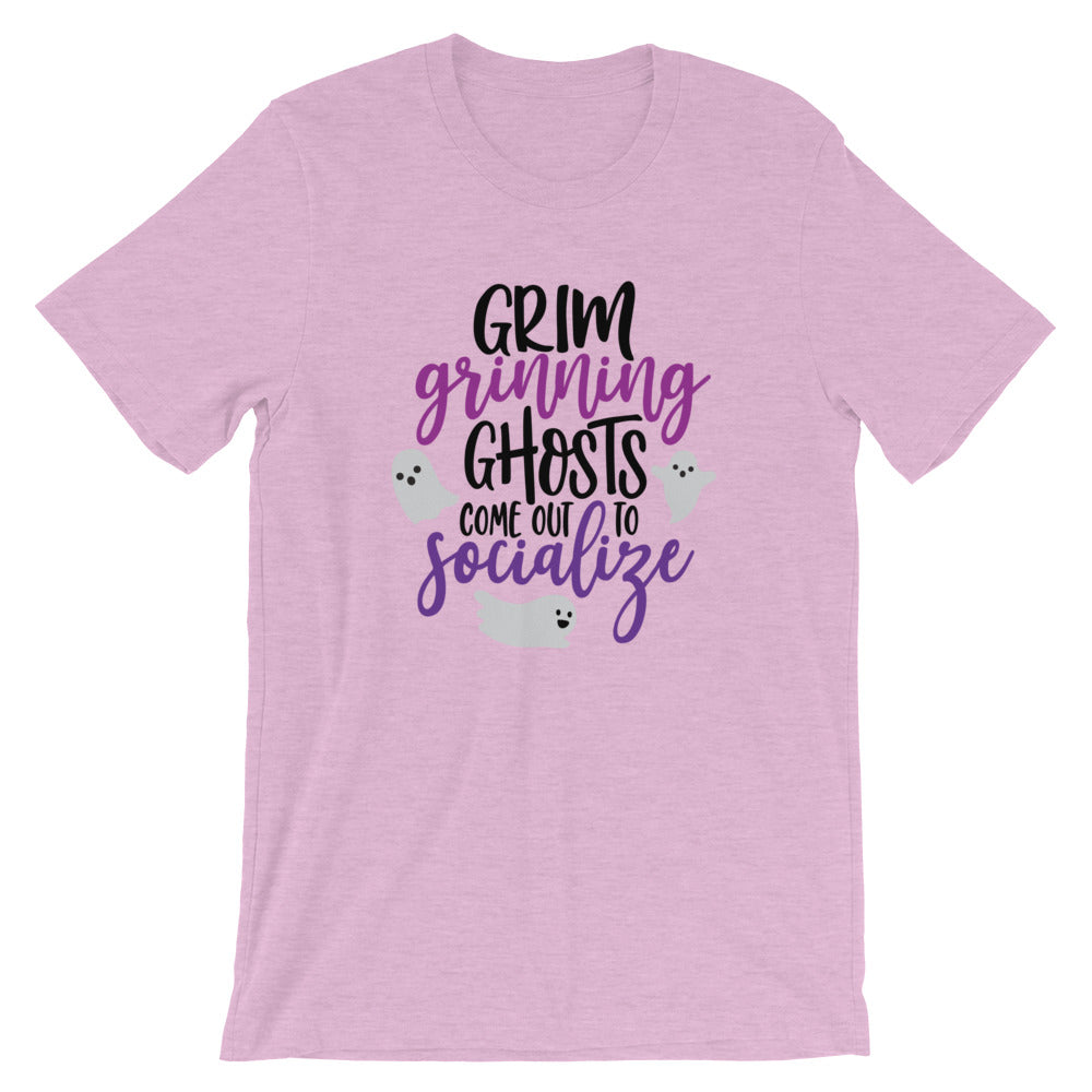 Halloween Grim Grinning Ghosts Come out to Socialize Unisex T-Shirt (more colors available) - Next Stop Main Street