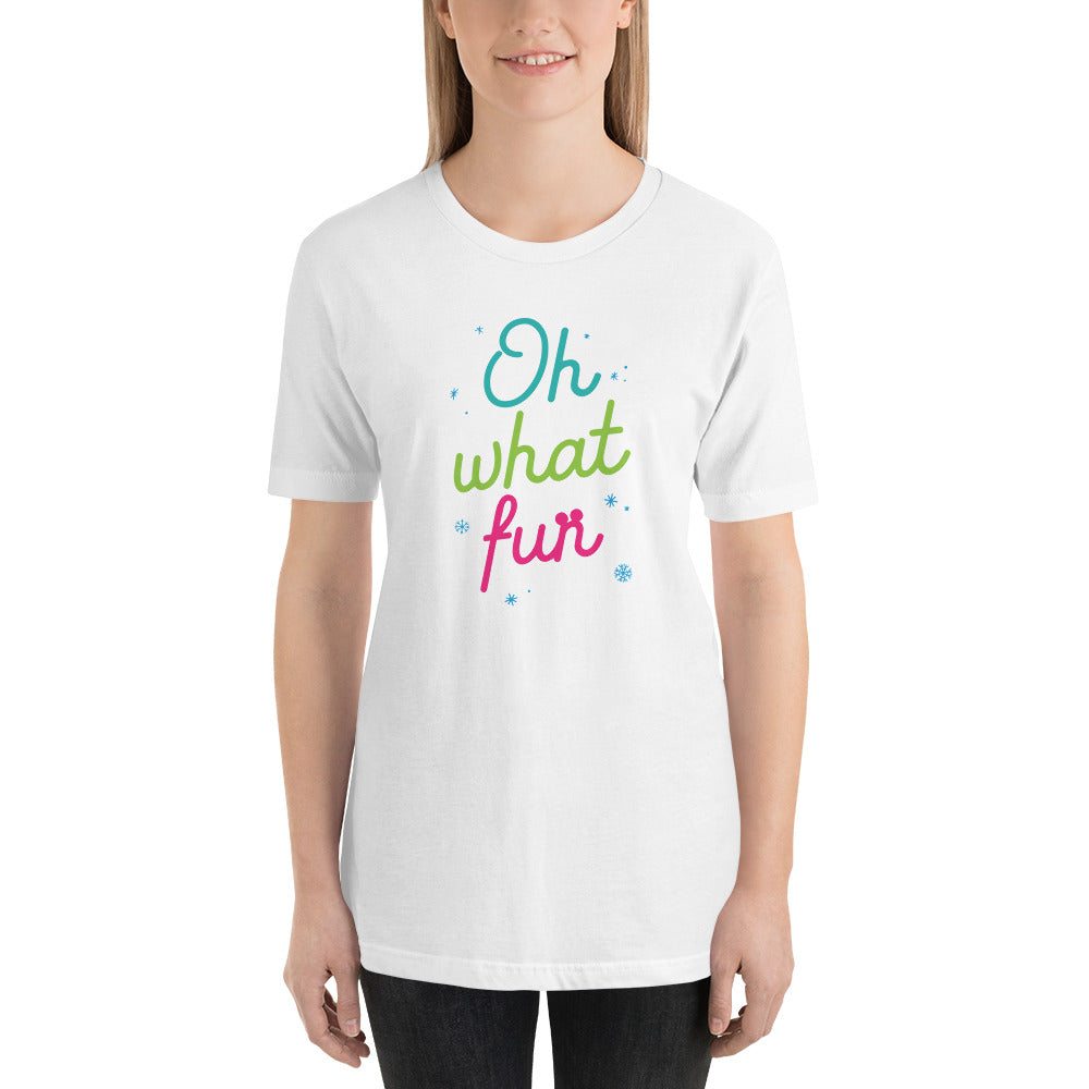 Christmas Oh What Fun Colorful Short-Sleeve Unisex T-Shirt - Next Stop Main Street