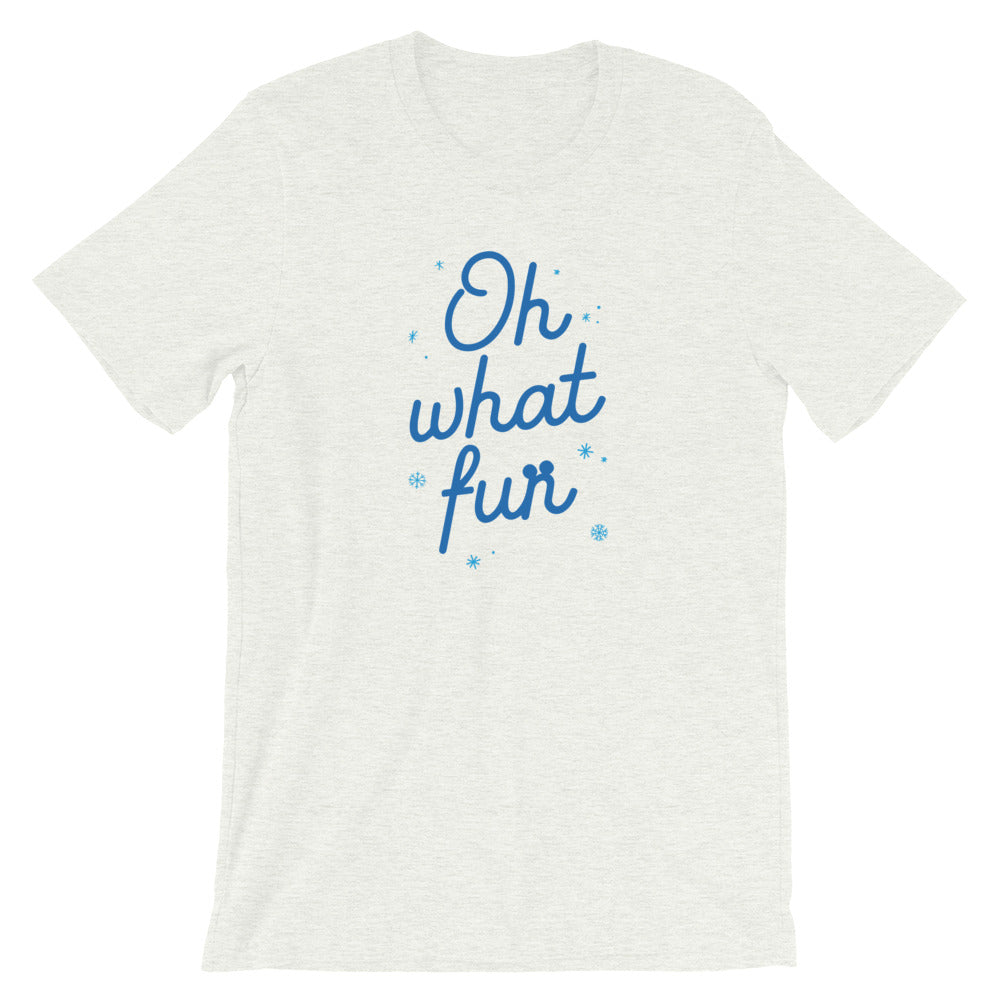 Christmas Oh What Fun Blue Short-Sleeve Unisex T-Shirt (more colors available) - Next Stop Main Street