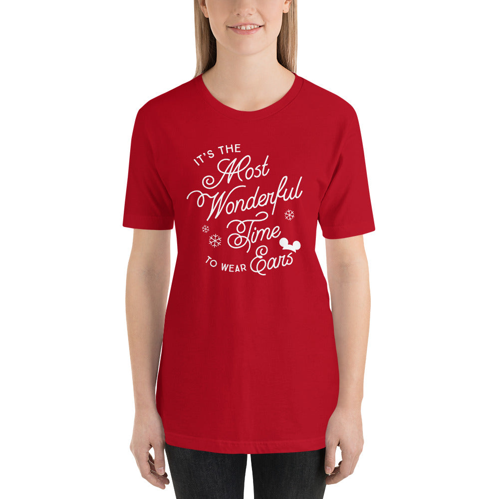 Christmas It's the Most Wonderful Time to Wear Ears T-Shirt (more colors available)