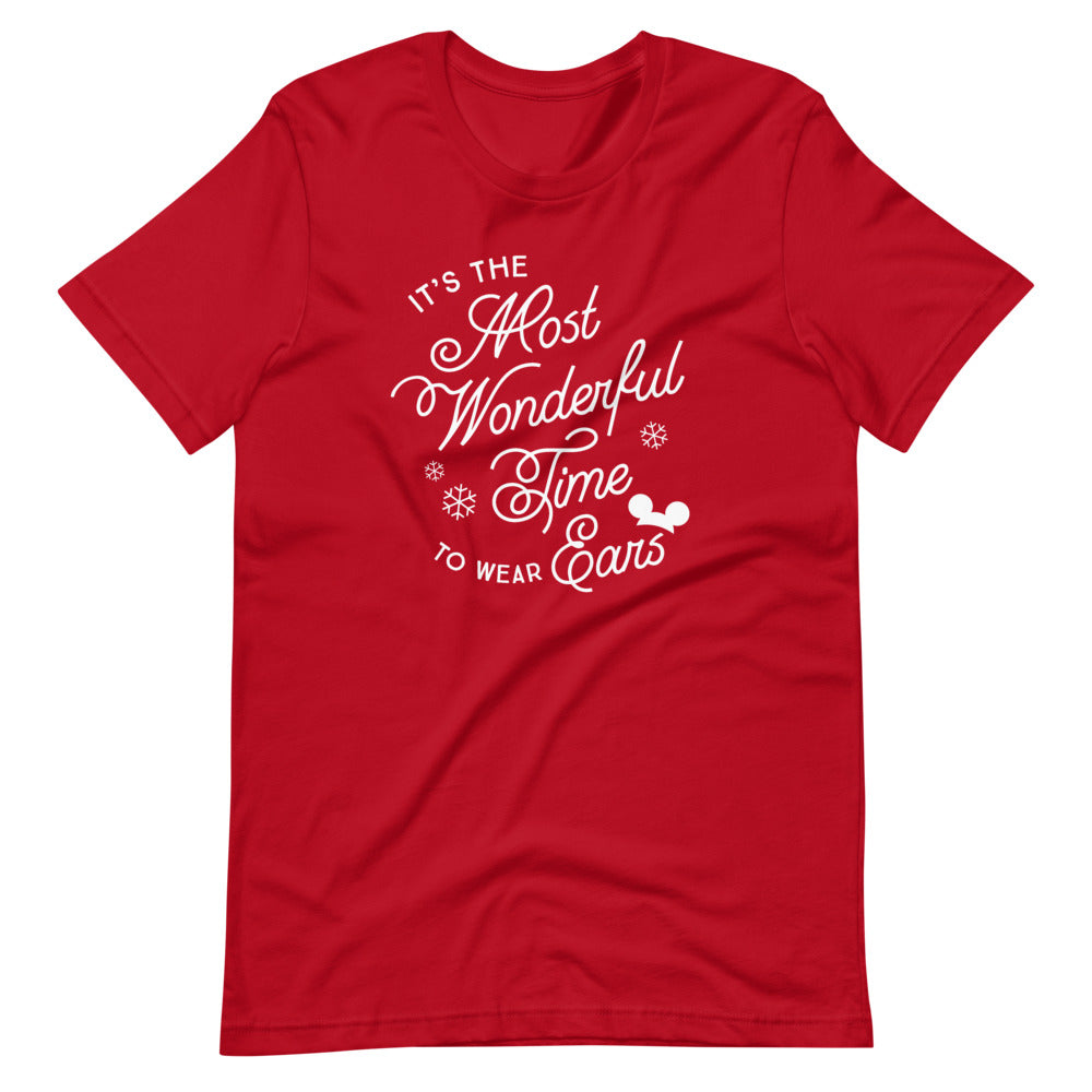 Christmas It's the Most Wonderful Time to Wear Ears T-Shirt (more colors available)