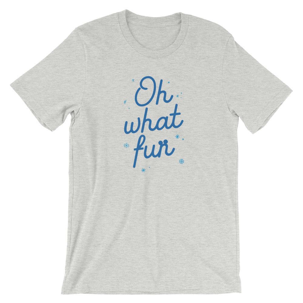 Christmas Oh What Fun Blue Short-Sleeve Unisex T-Shirt (more colors available) - Next Stop Main Street