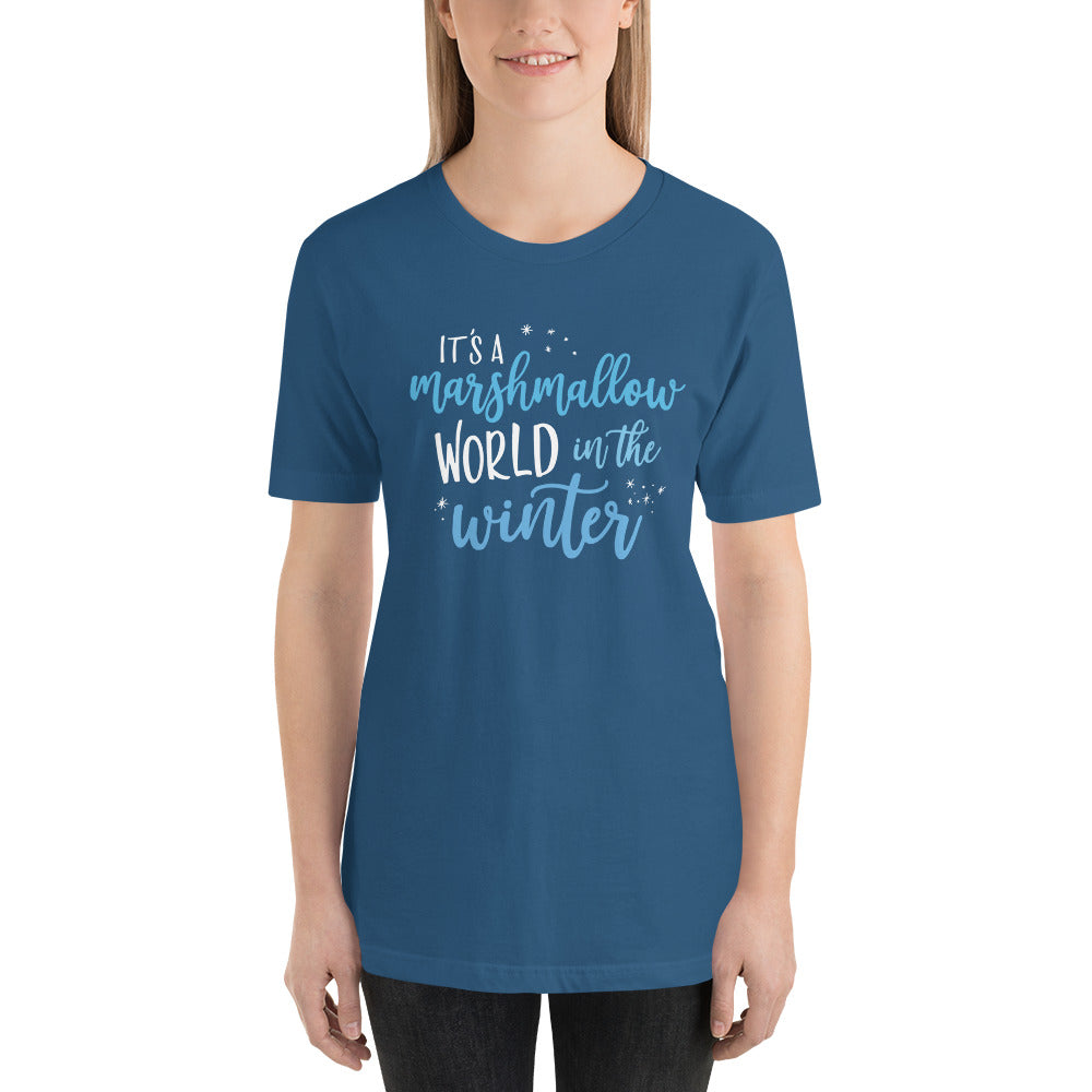 Christmas Marshmallow World in the Winter Dark Short-Sleeve Unisex T-Shirt - Next Stop Main Street