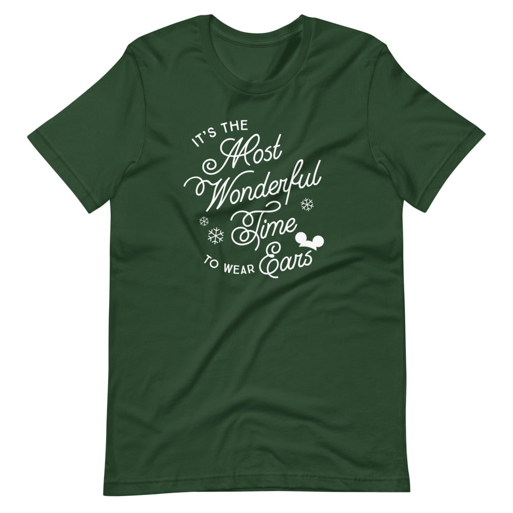 Christmas It's the Most Wonderful Time to Wear Ears T-Shirt (more colors available)