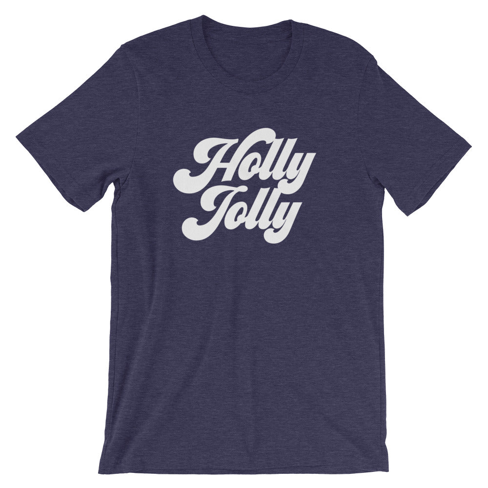 Christmas 70s Holly Jolly Short-Sleeve Unisex T-Shirt - Next Stop Main Street