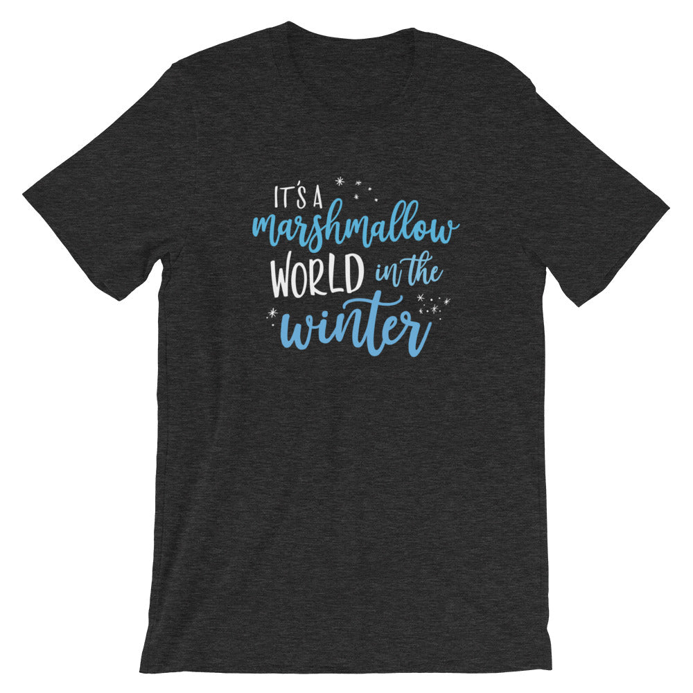 Christmas Marshmallow World in the Winter Dark Short-Sleeve Unisex T-Shirt - Next Stop Main Street