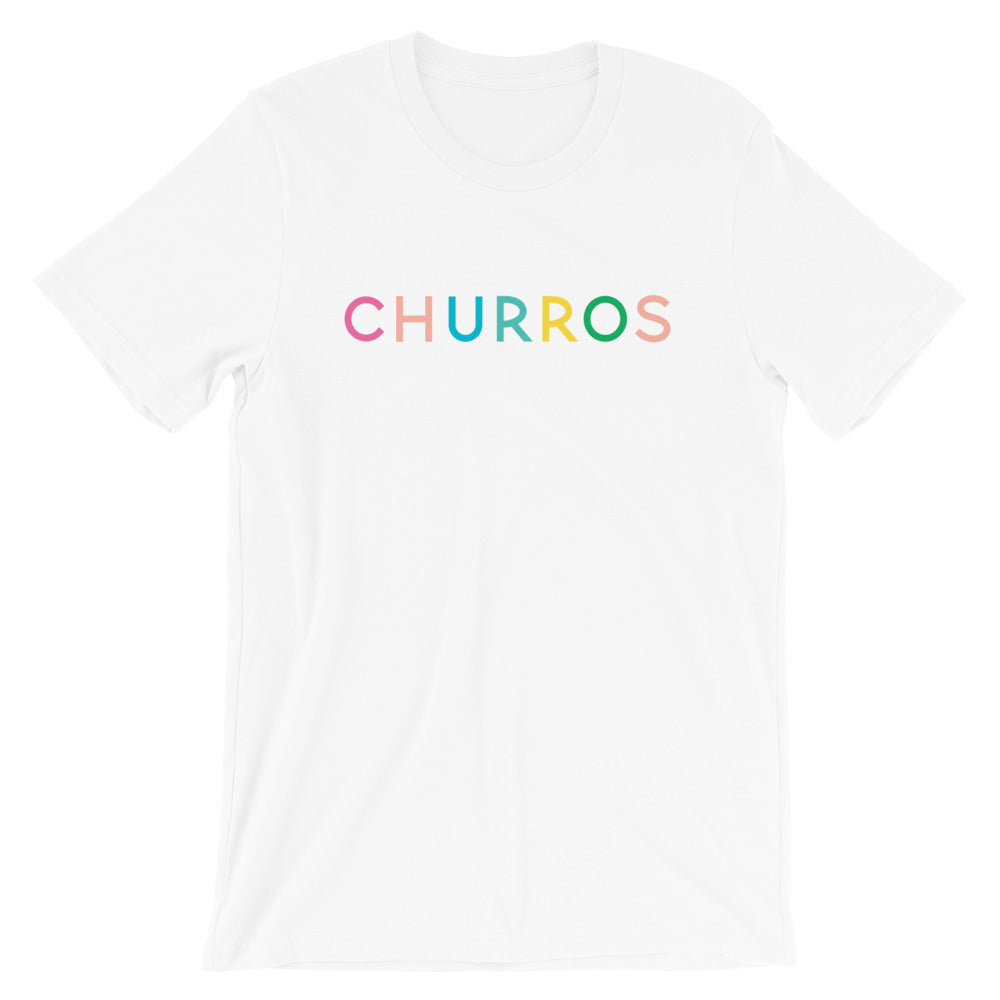 Rainbow Churros Short-Sleeve Unisex T-Shirt - Next Stop Main Street