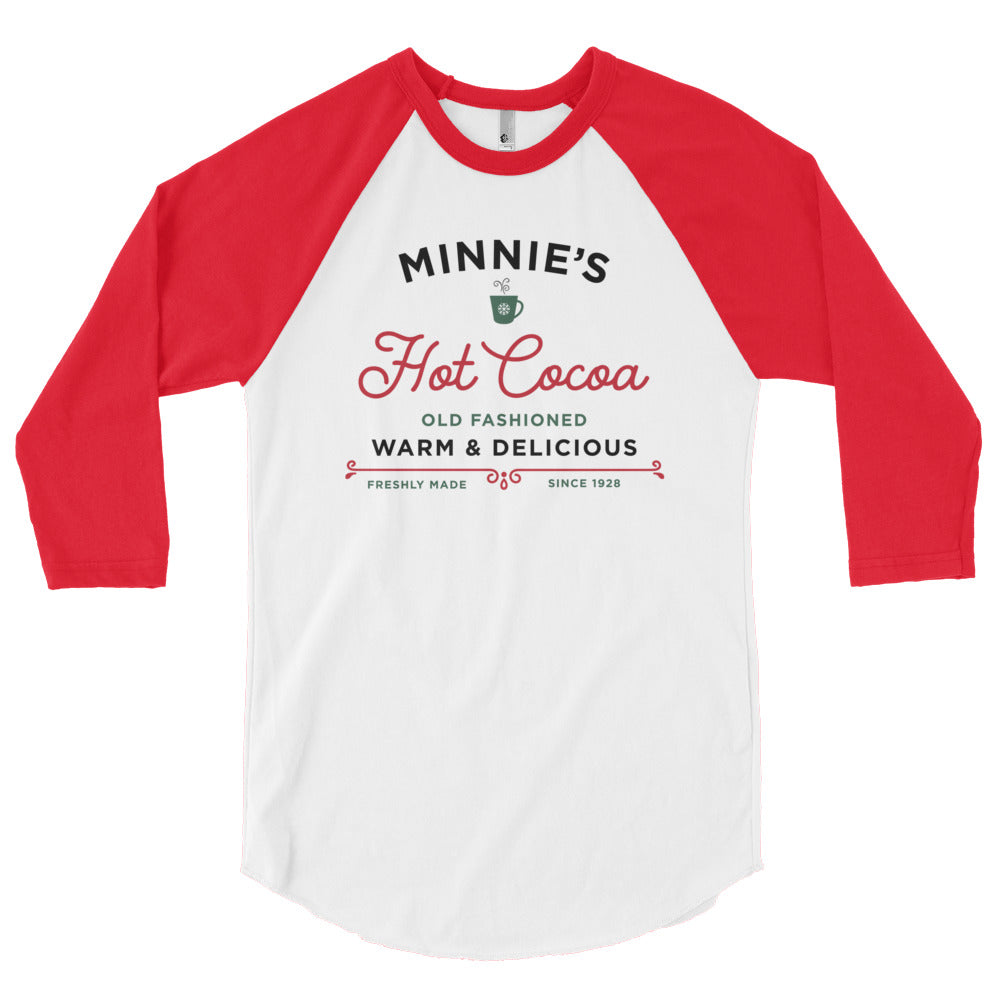 Christmas Minnie's Hot Cocoa 3/4 Sleeve Raglan Shirt ADULT - Next Stop Main Street