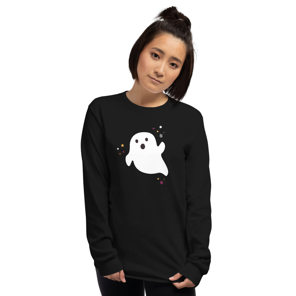 Halloween Ghost Long Sleeve Shirt (more colors available)