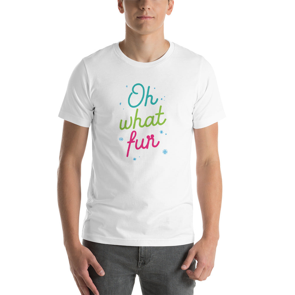 Christmas Oh What Fun Colorful Short-Sleeve Unisex T-Shirt - Next Stop Main Street