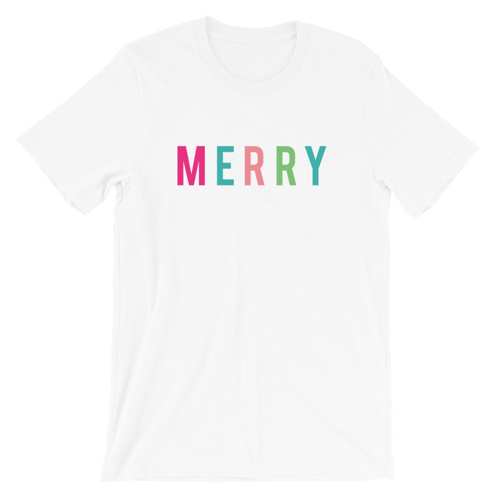 Christmas Merry - Colorful Short-Sleeve Unisex T-Shirt - Next Stop Main Street