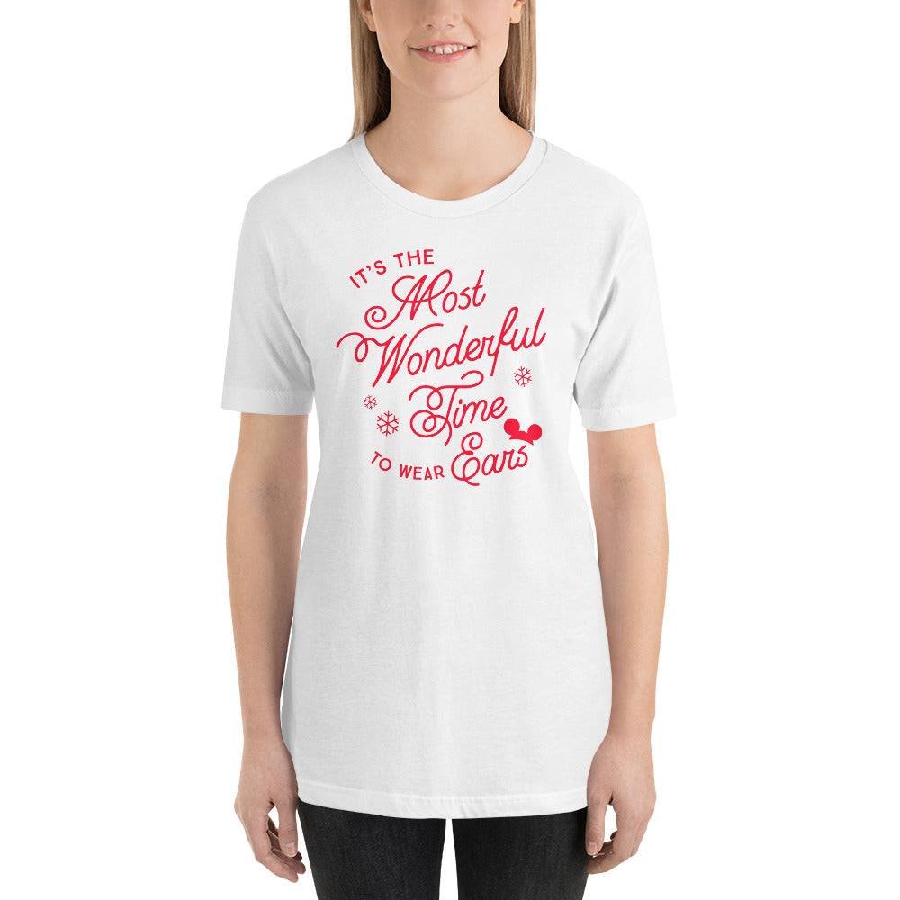 Christmas It's the Most Wonderful Time to Wear Ears T-Shirt (more colors available)