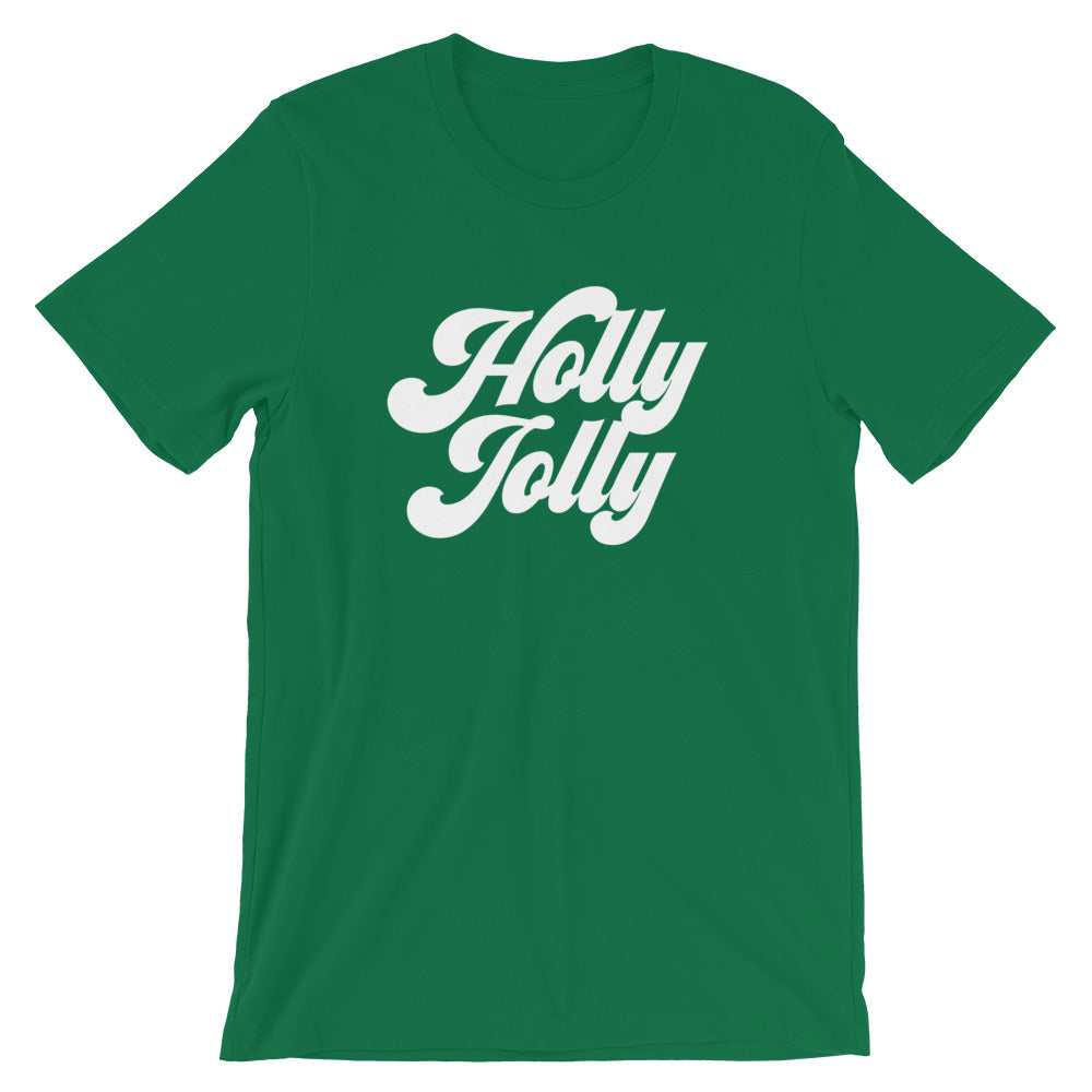 Christmas 70s Holly Jolly Short-Sleeve Unisex T-Shirt - Next Stop Main Street