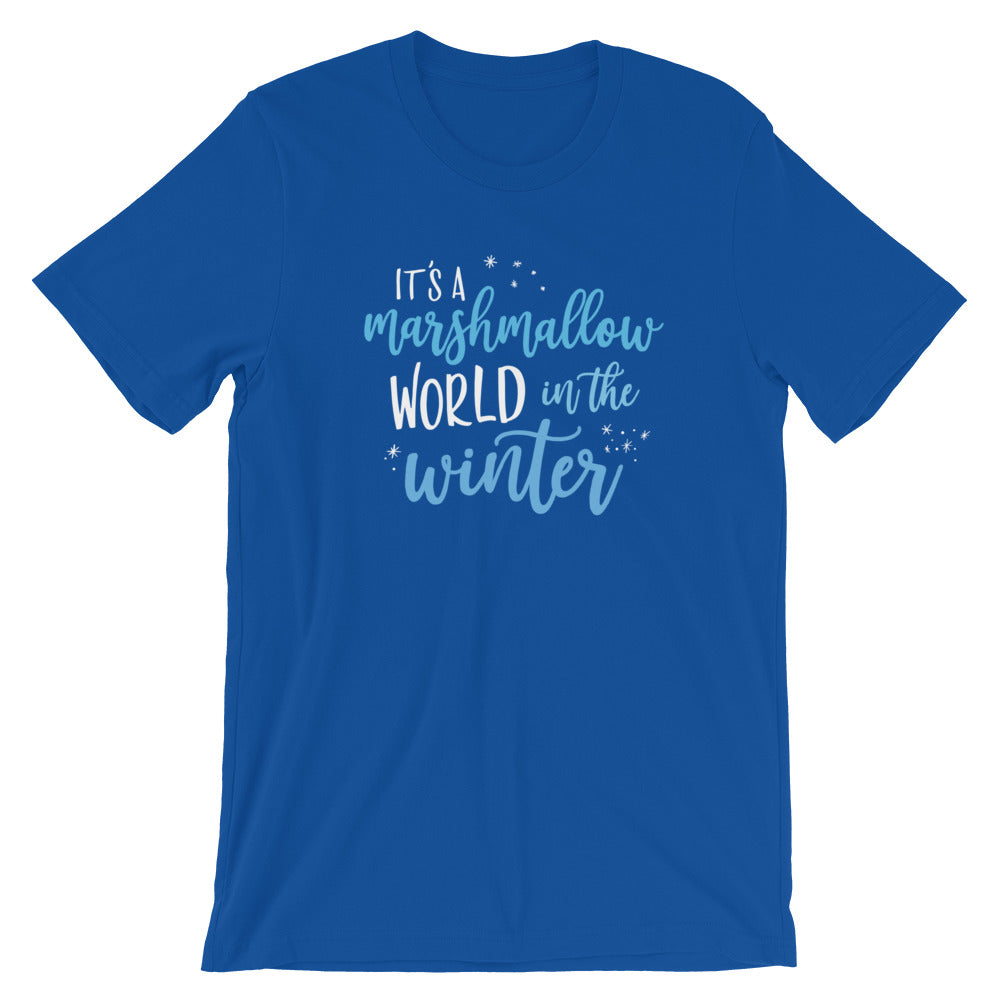 Christmas Marshmallow World in the Winter Dark Short-Sleeve Unisex T-Shirt - Next Stop Main Street