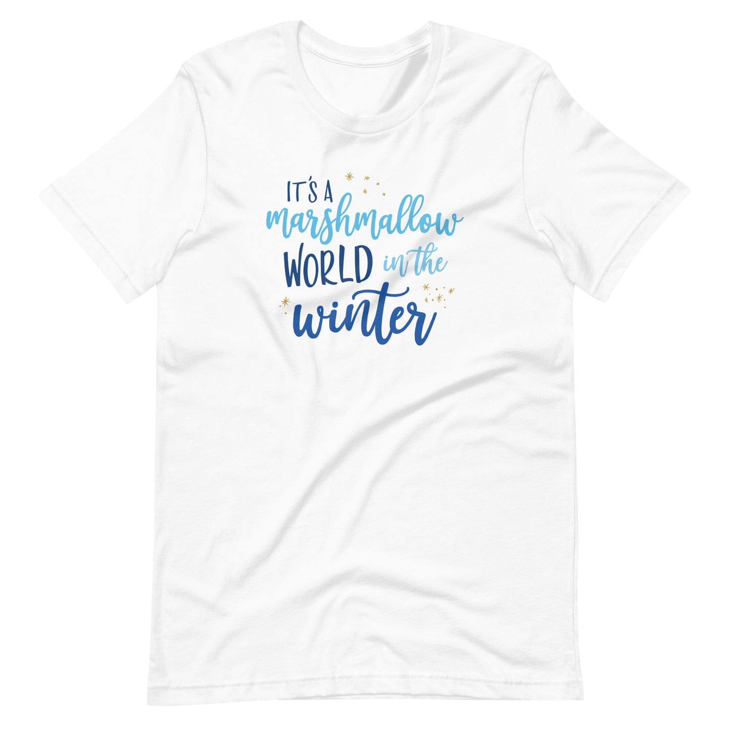 Christmas Marshmallow World in the Winter Dark Short-Sleeve Unisex T-Shirt