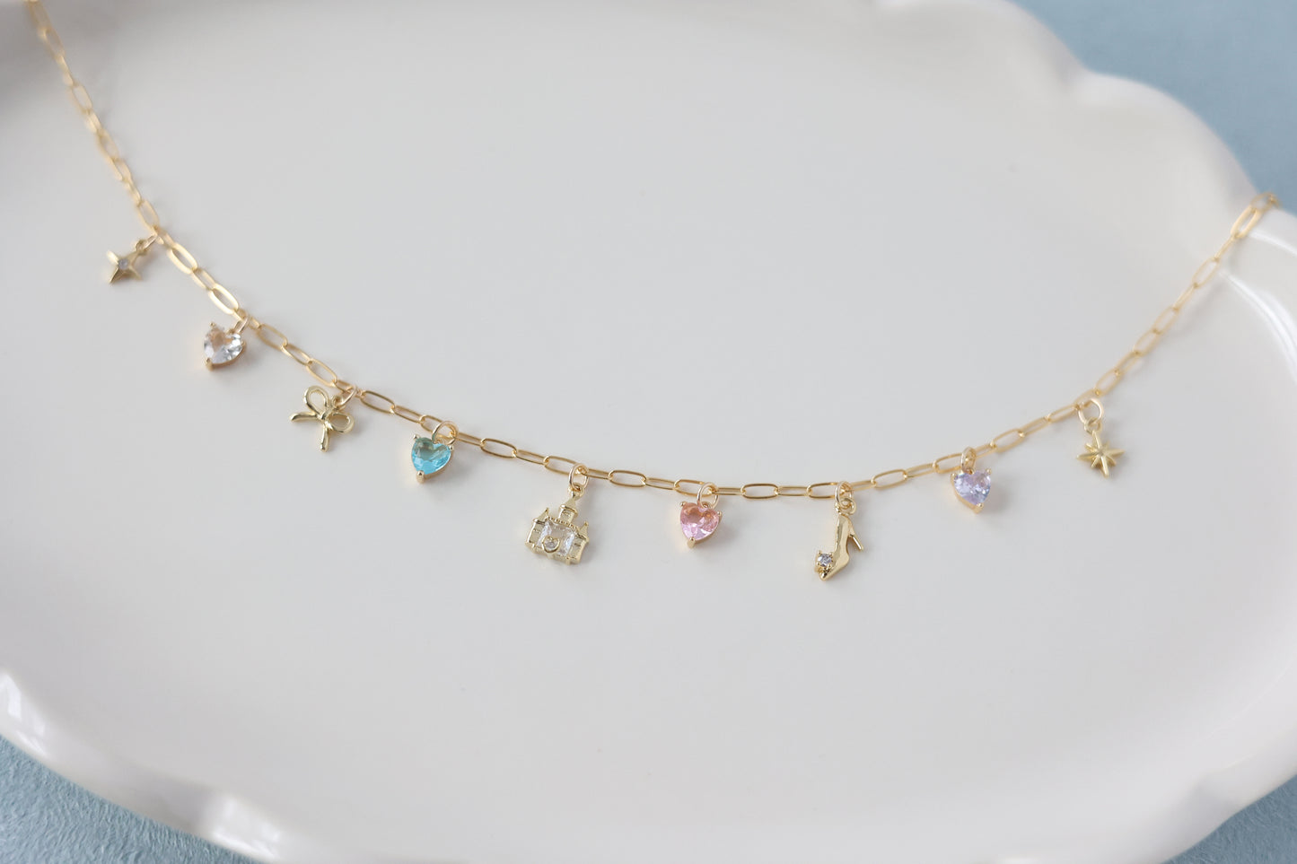 Pixie Dust Collection - Cinderella's Castle Charm Necklace