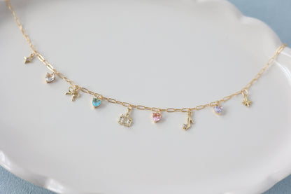 Pixie Dust Collection - Cinderella's Castle Charm Necklace