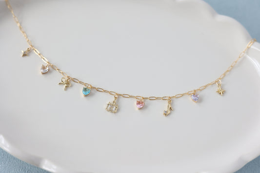 Pixie Dust Collection - Cinderella's Castle Charm Necklace