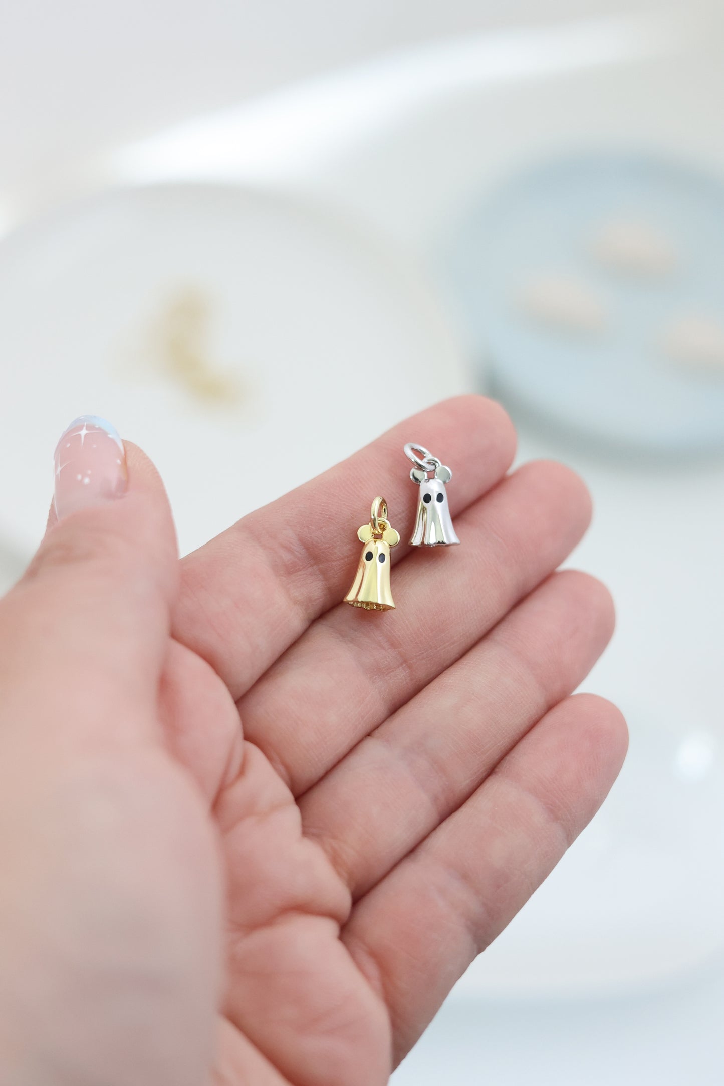 Pixie Dust Collection - Ghost Necklace - Silver and Gold
