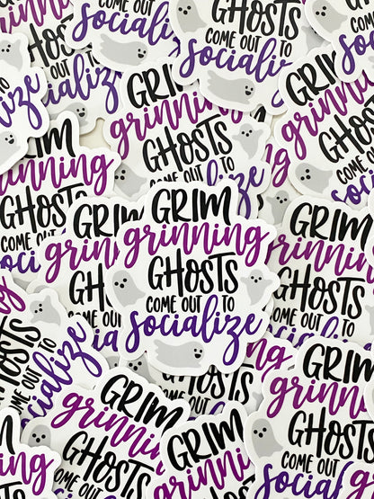 Grim Grinning Ghosts - Sticker