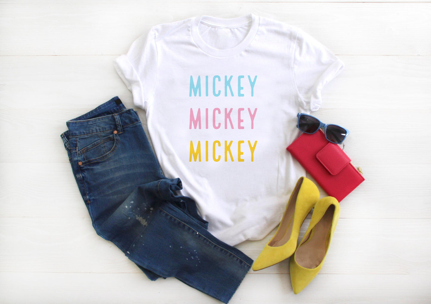 Colorful Mickey Short-Sleeve Unisex T-Shirt - Next Stop Main Street
