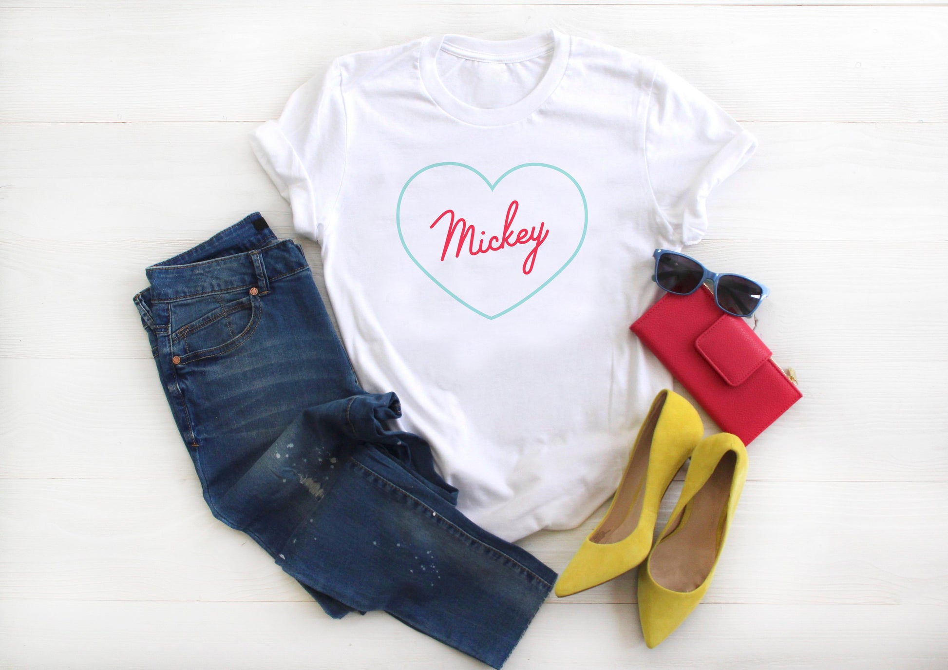 Mickey Heart Short-Sleeve Unisex T-Shirt - Next Stop Main Street
