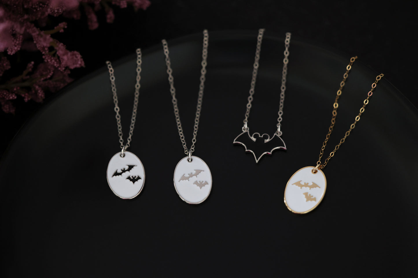 Pixie Dust Collection - Oval Bat Necklace