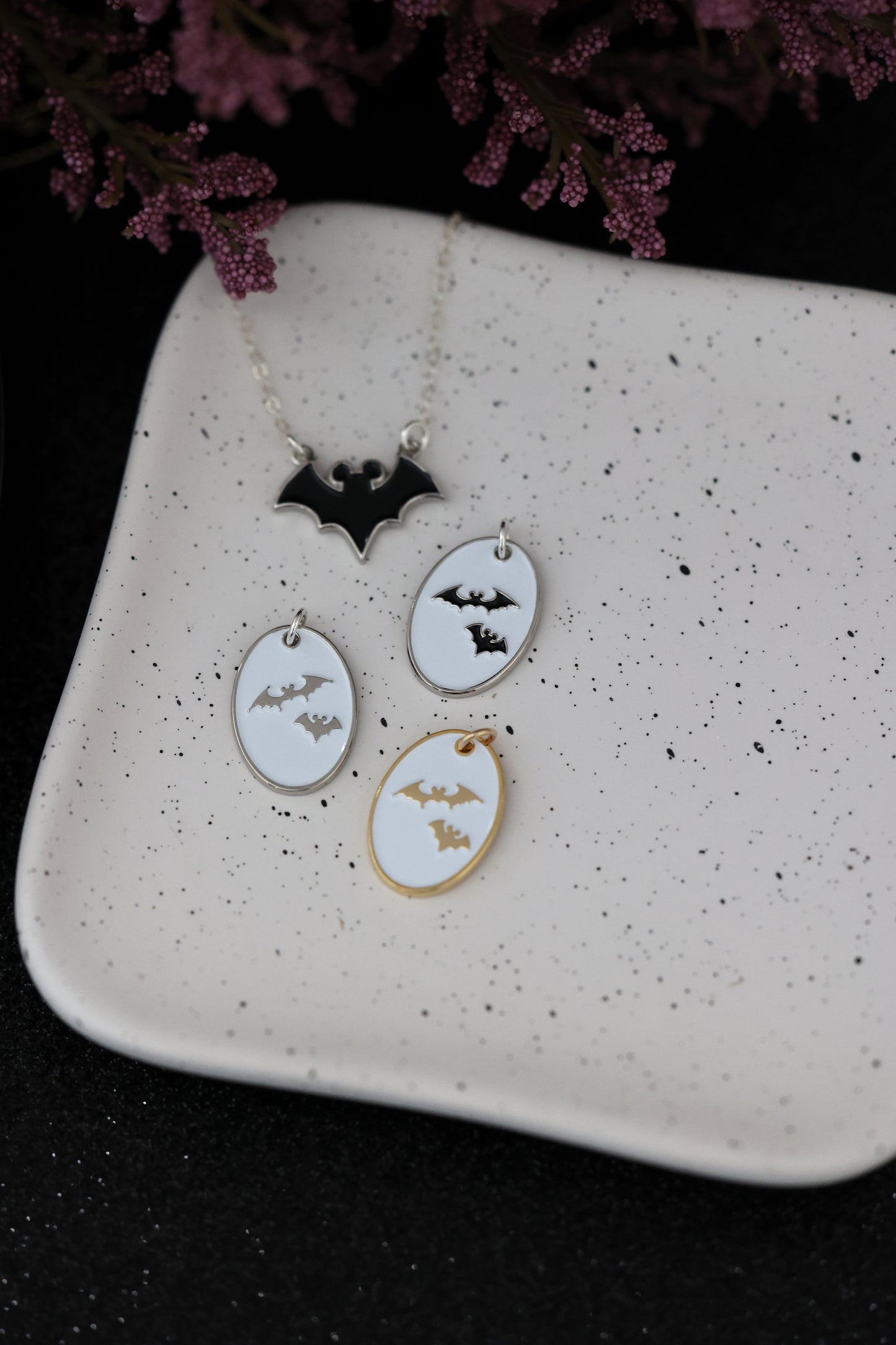 Pixie Dust Collection - Oval Bat Necklace