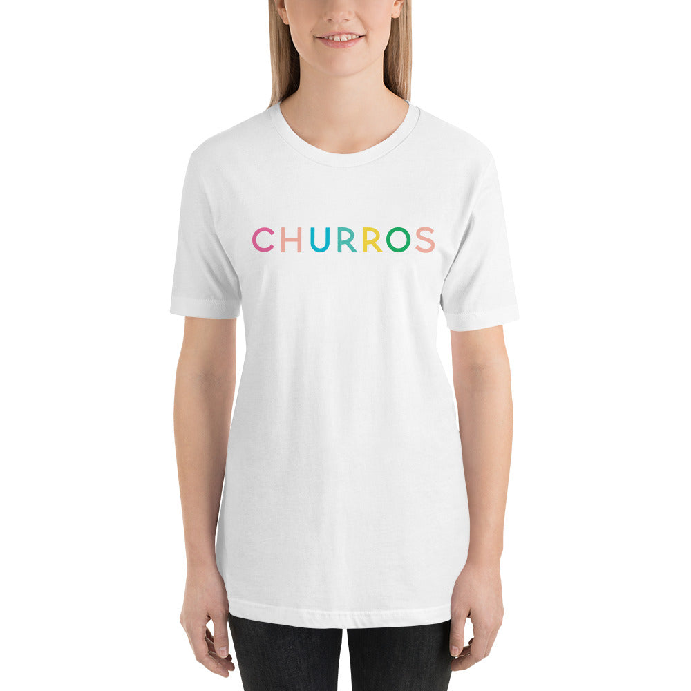 Rainbow Churros Short-Sleeve Unisex T-Shirt - Next Stop Main Street