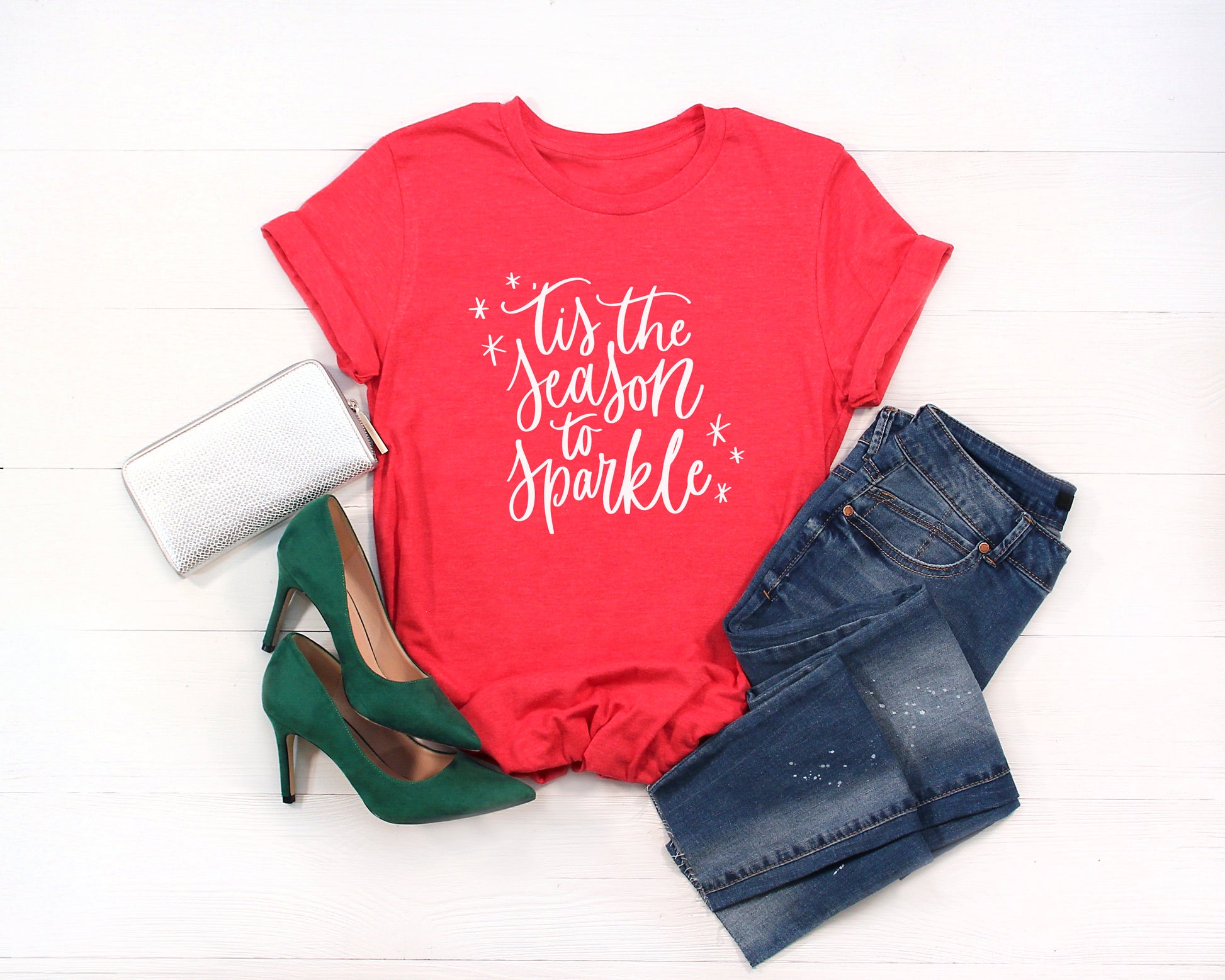 Christmas 'Tis the Season to Sparkle Short-Sleeve Unisex T-Shirt (more colors available) - Next Stop Main Street