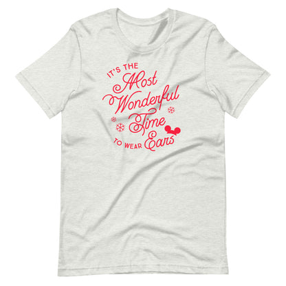Christmas It's the Most Wonderful Time to Wear Ears T-Shirt (more colors available)