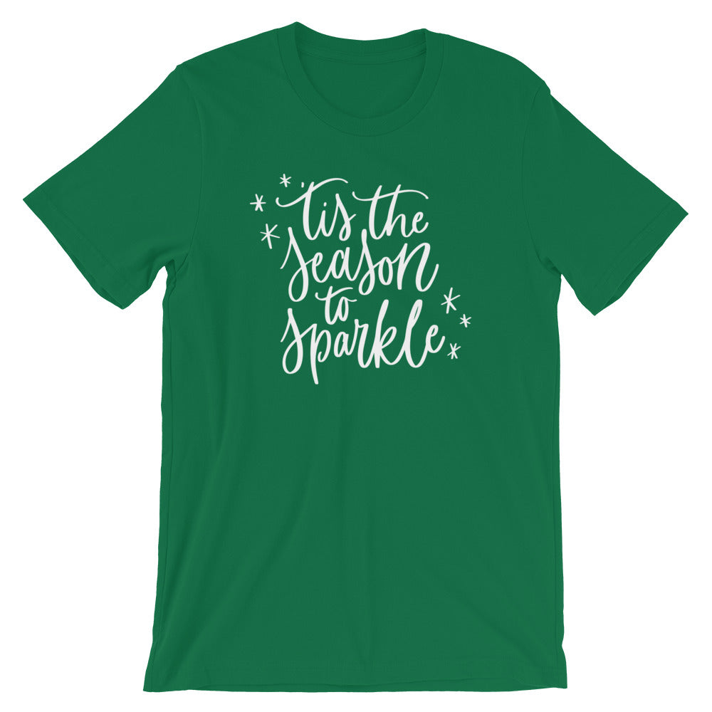 Christmas 'Tis the Season to Sparkle Short-Sleeve Unisex T-Shirt (more colors available) - Next Stop Main Street