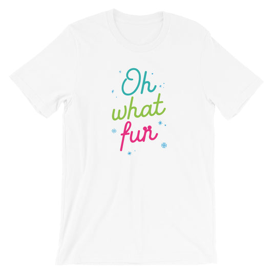 Christmas Oh What Fun Colorful Short-Sleeve Unisex T-Shirt - Next Stop Main Street