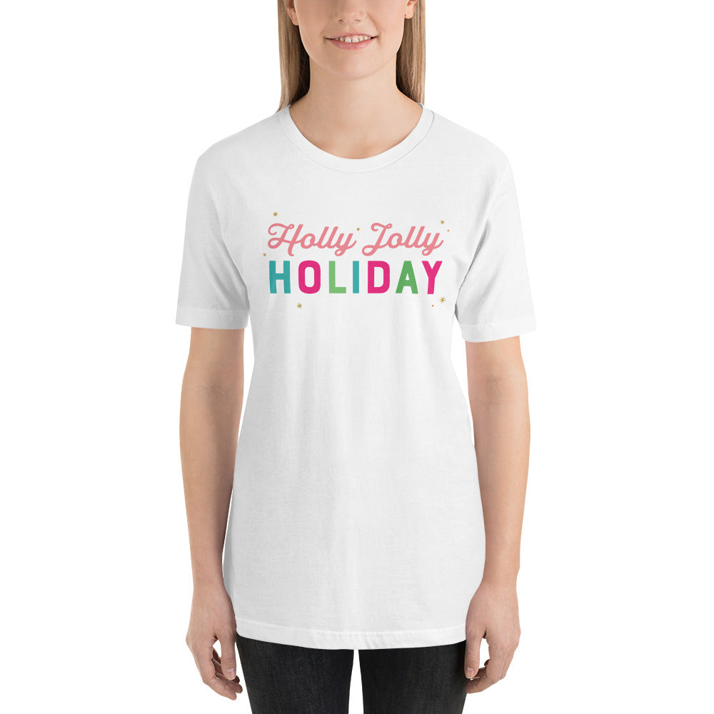 Christmas Holly Jolly Holiday Short-Sleeve Unisex T-Shirt (more colors available) - Next Stop Main Street