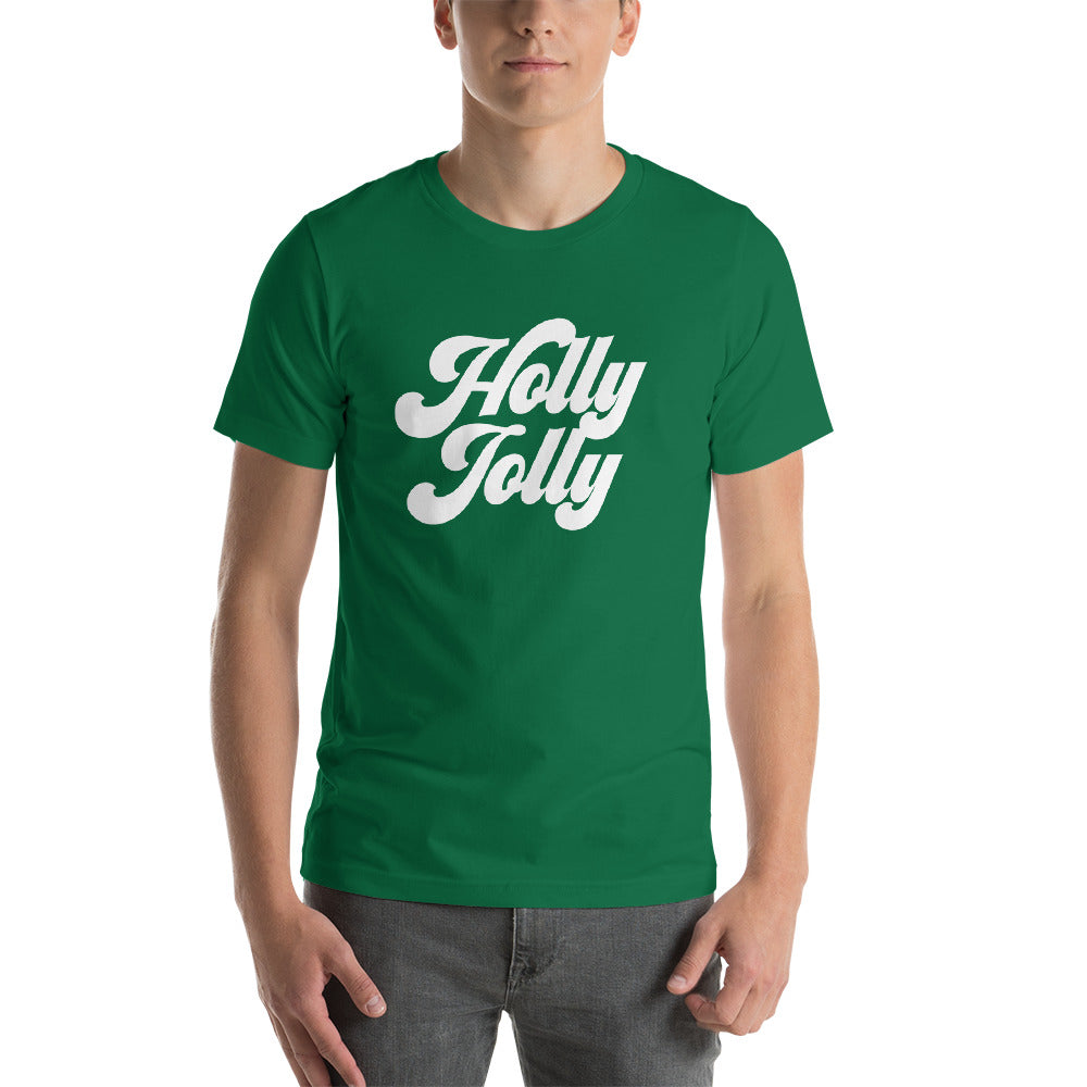 Christmas 70s Holly Jolly Short-Sleeve Unisex T-Shirt - Next Stop Main Street