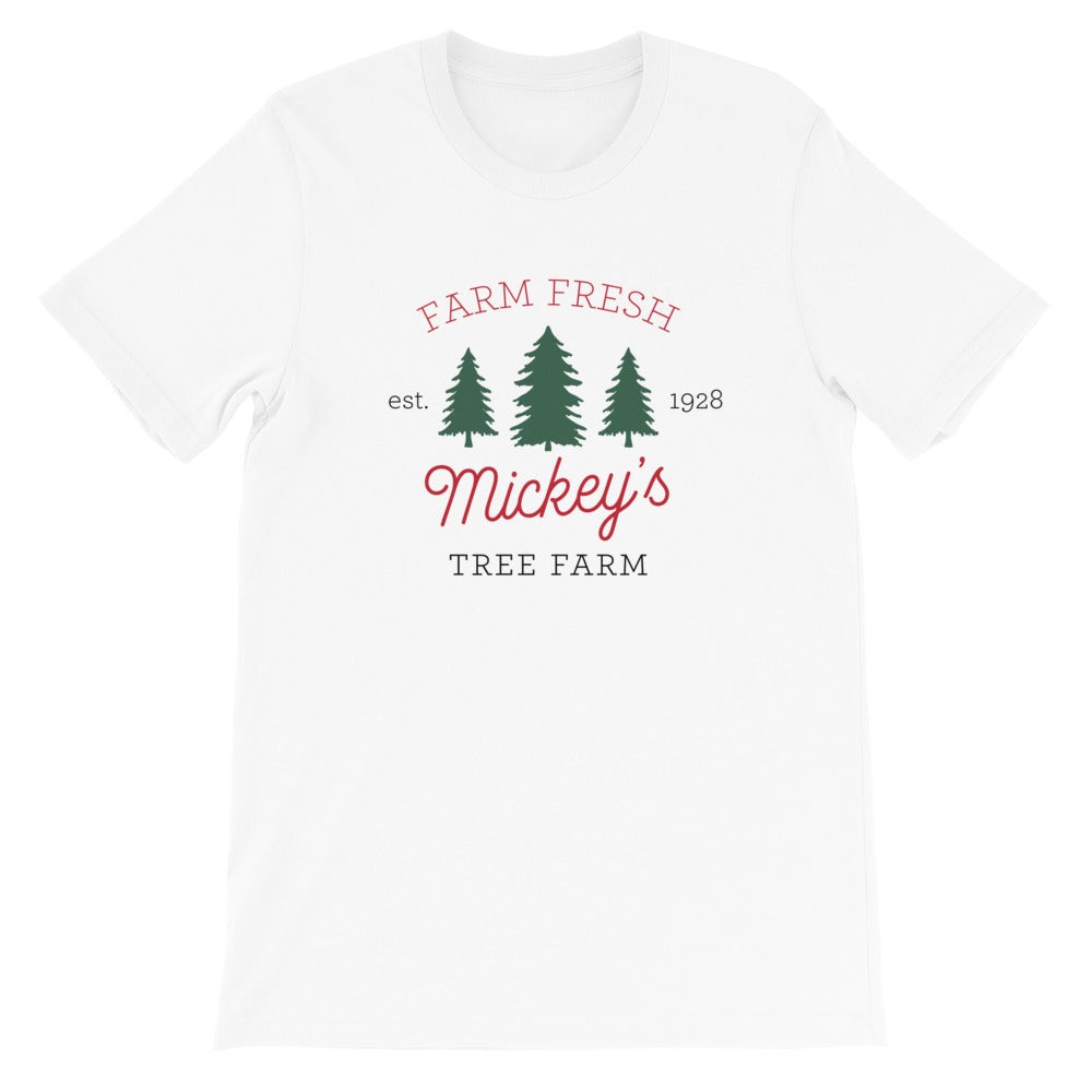 Christmas Mickey's Tree Farm Short-Sleeve Unisex T-Shirt ADULT - Next Stop Main Street