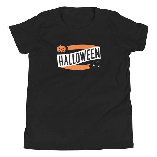 Halloween Pumpkin and Stars YOUTH Short Sleeve T-Shirt - Next Stop Main Street