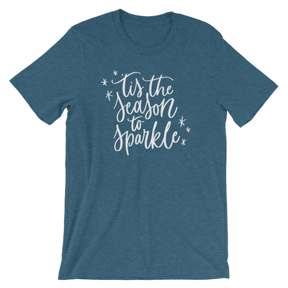 Christmas 'Tis the Season to Sparkle Short-Sleeve Unisex T-Shirt (more colors available) - Next Stop Main Street