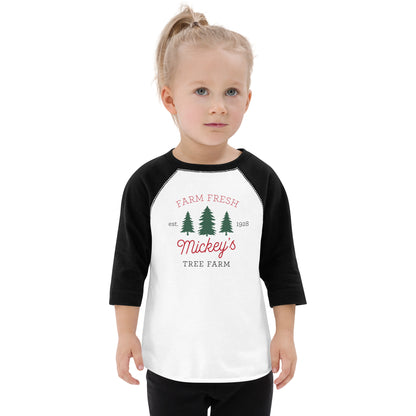 Christmas Mickey's Tree Farm TODDLER baseball shirt